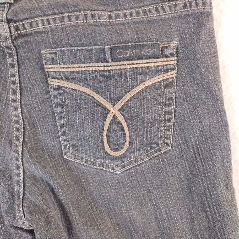 Calvin Klein Skinny Jeans‎ Women Size 27/14 Black Straight Leg